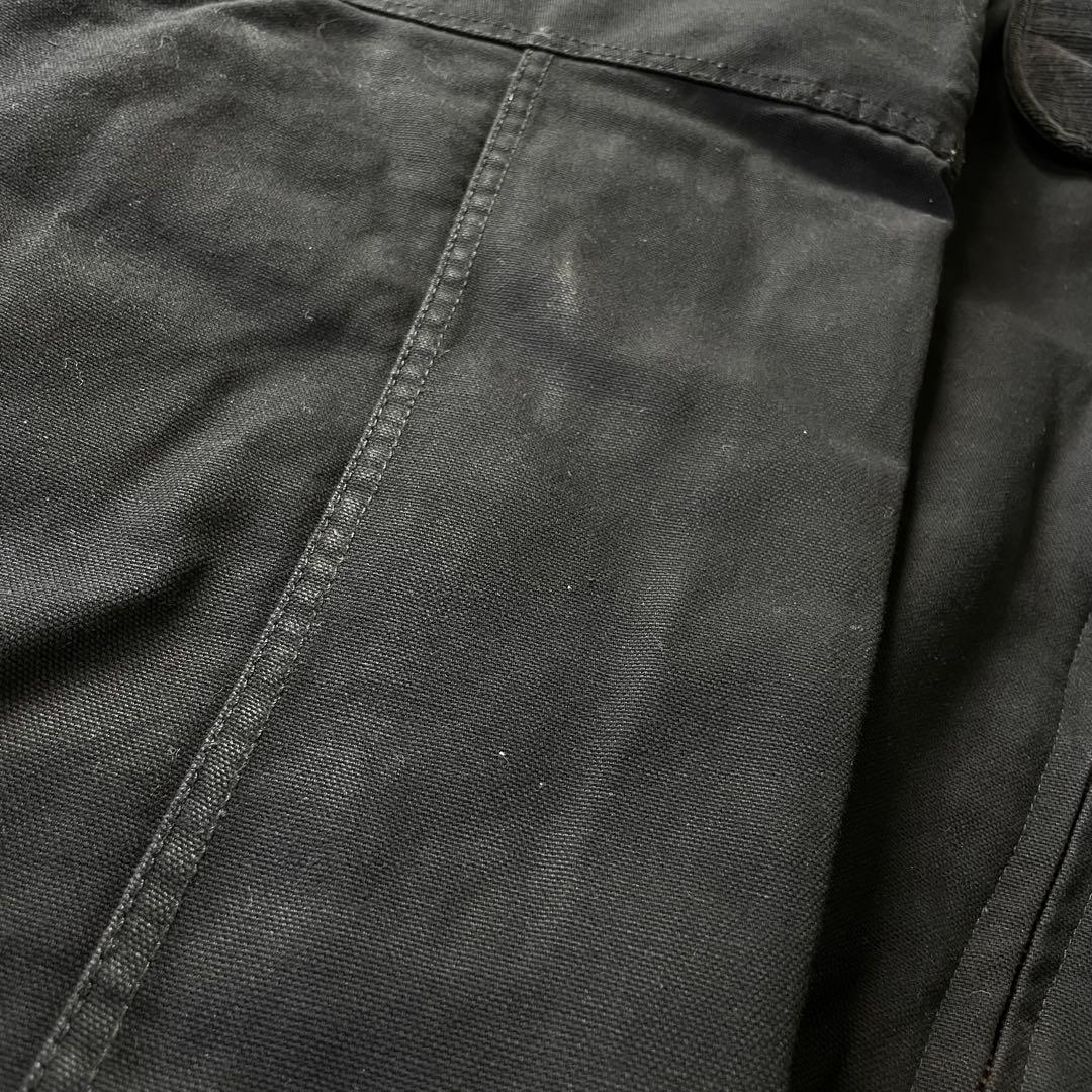 USA製 ダックワークブルゾン アクティブ ブラック 襟コーディロイ