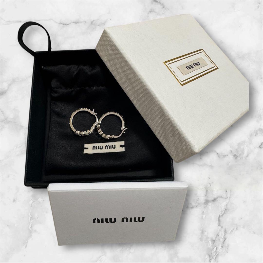 MIUMIUミュウミュウ ピアス 5IO058 2DNC ロゴ入り