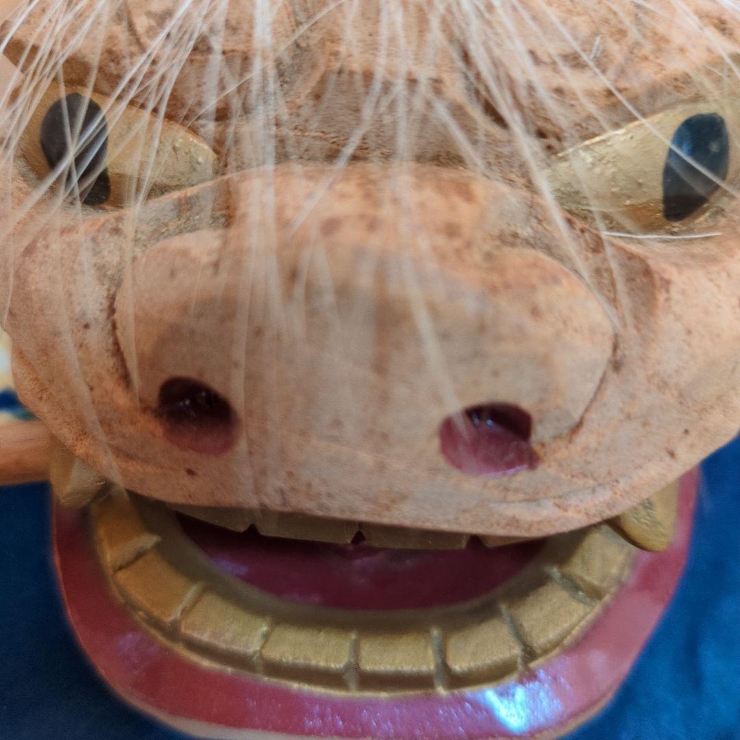 木製 加賀獅子舞 置物 2体セット