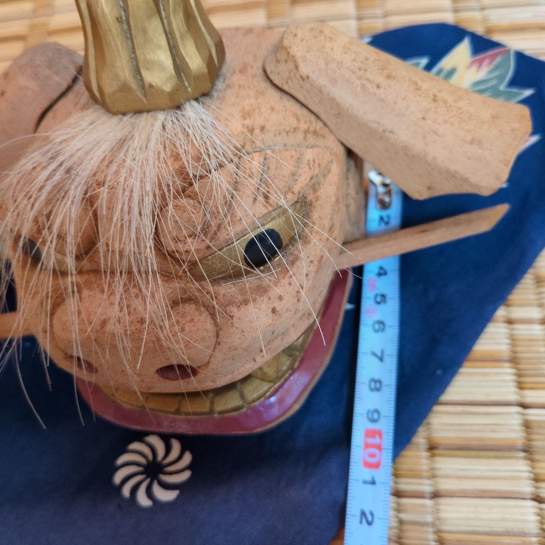 木製 加賀獅子舞 置物 2体セット