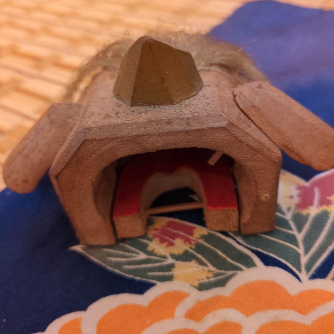 木製 加賀獅子舞 置物 2体セット
