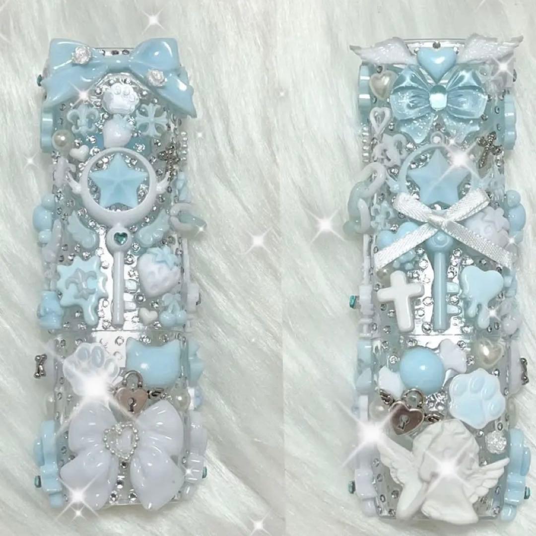 IQOSイルマデコ　イルマワンデコ　水色　ホワイト　魔法少女　天使　埋め尽くし