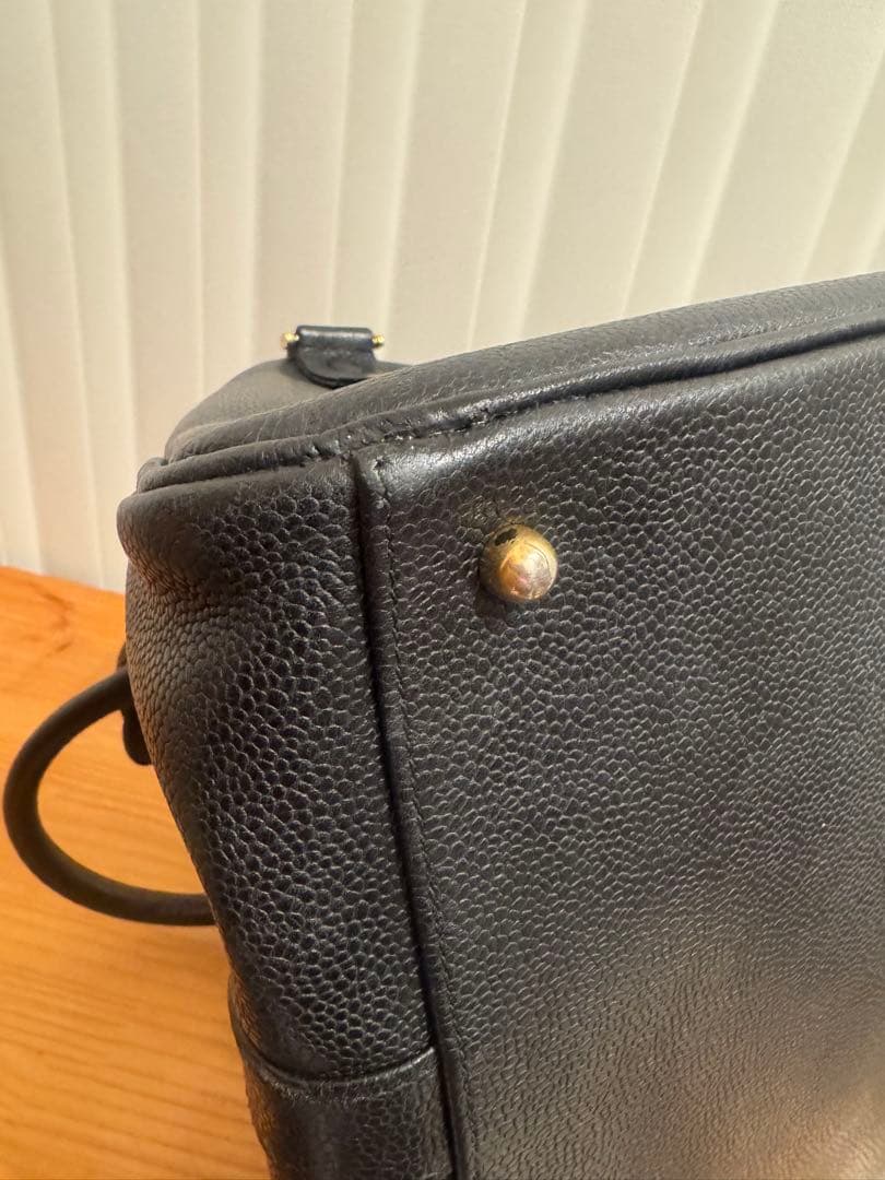 ✴︎美品　CHANEL シャネル ココマーク キャビアスキン ボストンバッグ