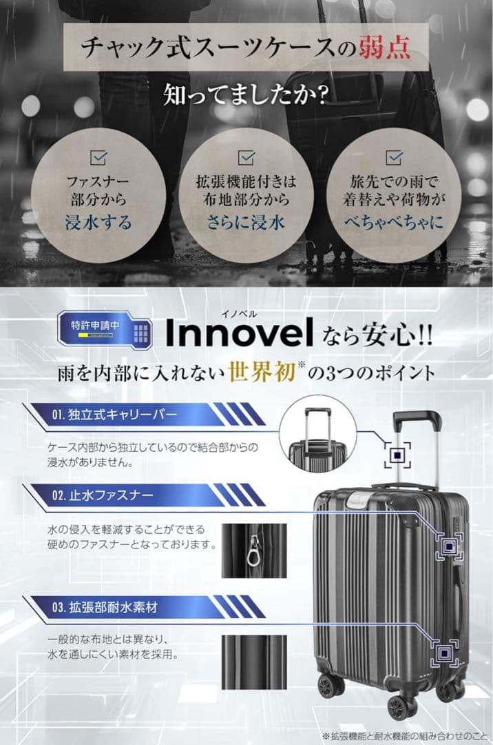 ⑥スーツケース キャリーケース キャリーバッグ 大型 Lサイズ 7泊 キャスター