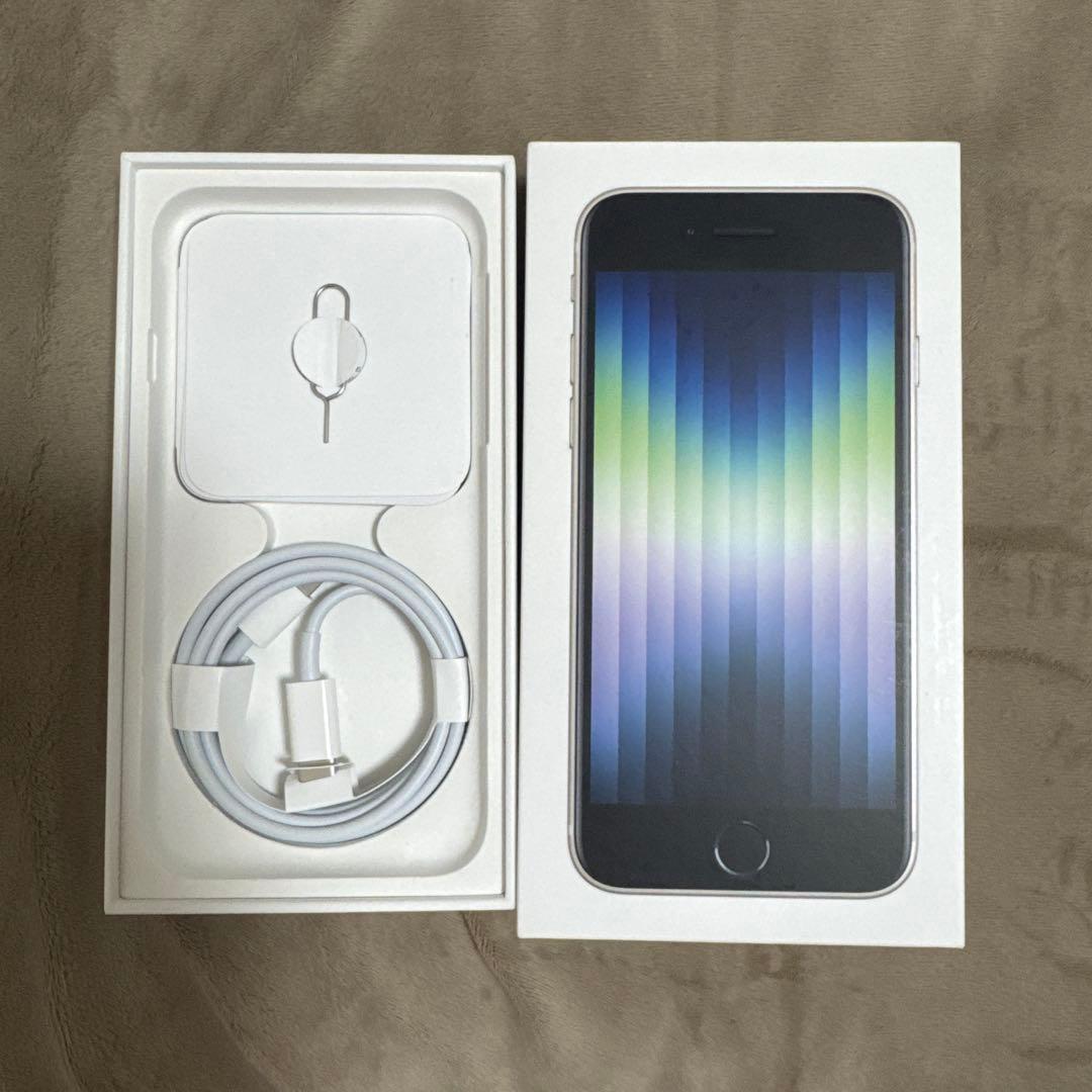 お値下【美品】iPhone SE3第3世代 64GB スターライト SIMフリー