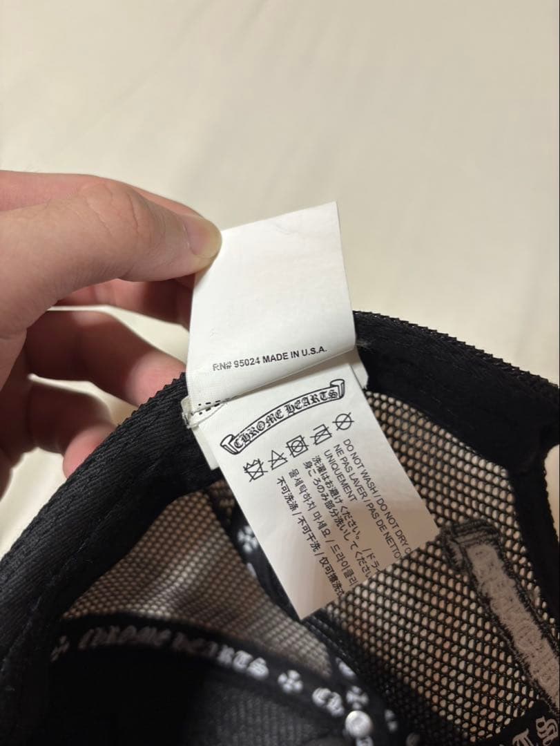 CHROME HEARTSキャップ ブラック メッシュキャップ USA産