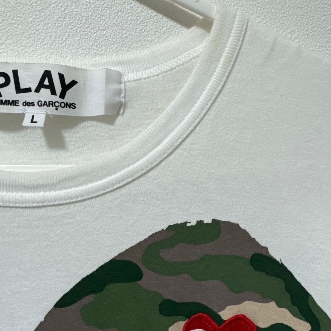 PLAY カモフラージュハート Tシャツ L