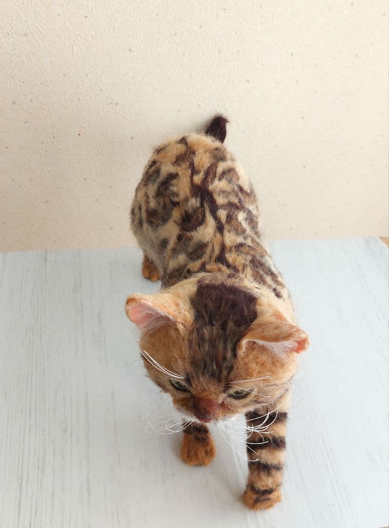 羊毛フェルト　猫(ベンガル)