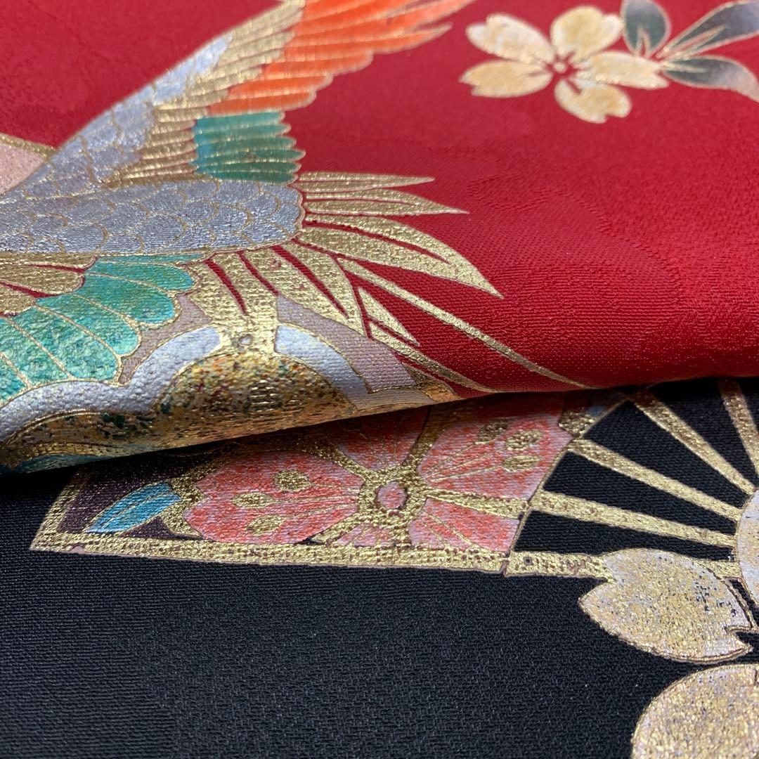 511zu24.209y8.小物.407u11○振袖 金彩 地紋○美品 成人式