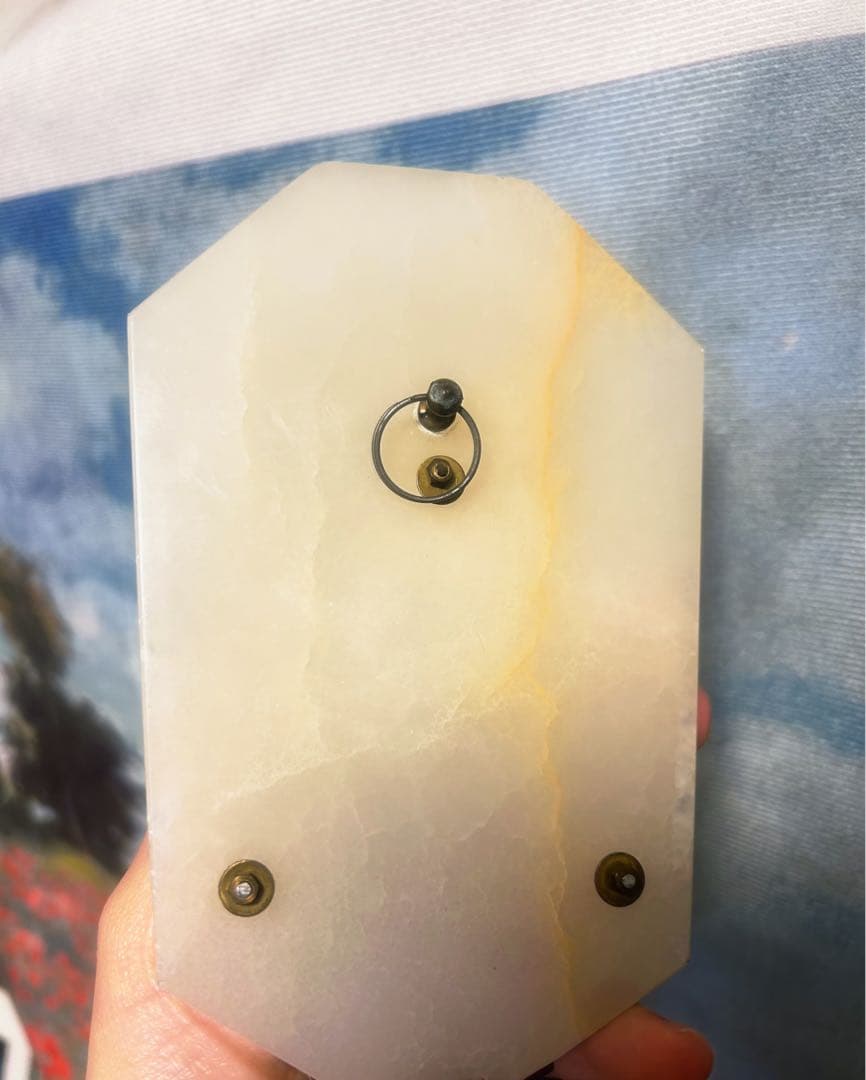 フランス　アンティーク　聖水盤　大理石 静か　聖母　ブロカント