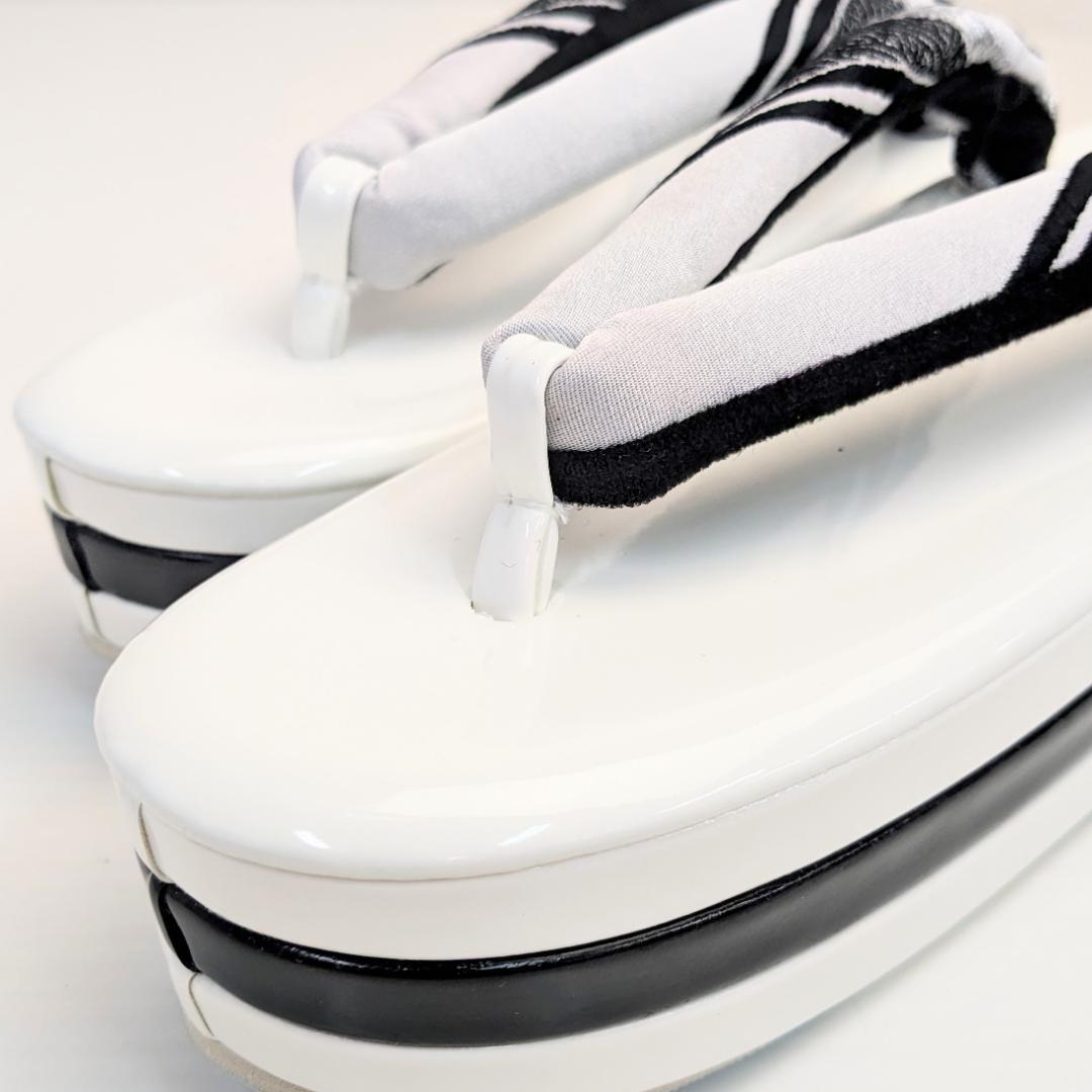 和装 草履バッグセット 帯地 梅 黒×白 3枚芯 フリーサイズ k19-8