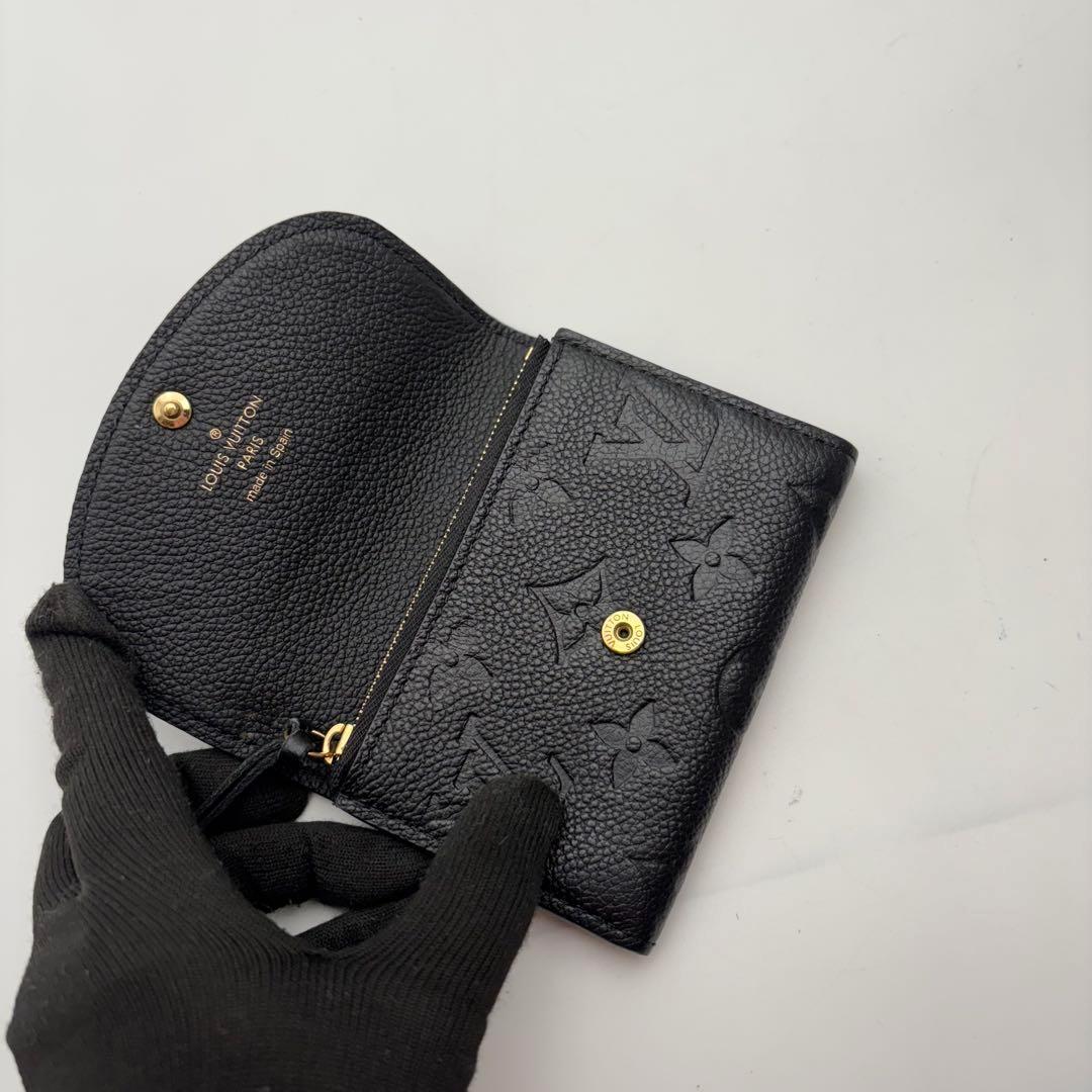 IC搭載　極美品】ルイヴィトン アンプラント ポルトモネ ロザリ ノワール 小銭