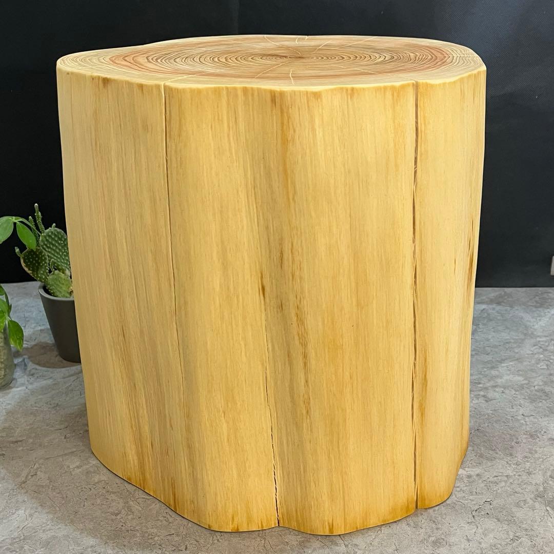 1018 切り株　丸太　スツール　サイドテーブル　オブジェ　チェア　インテリア
