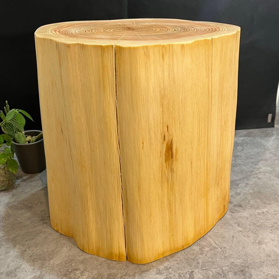 1018 切り株　丸太　スツール　サイドテーブル　オブジェ　チェア　インテリア