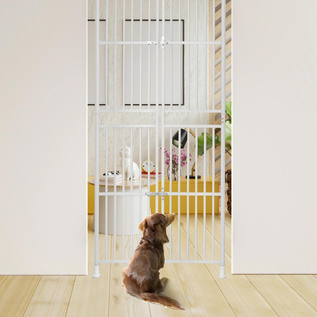 新品 ペットゲート ペットドア ペットフェンス 留守番脱走防止柵1320-160