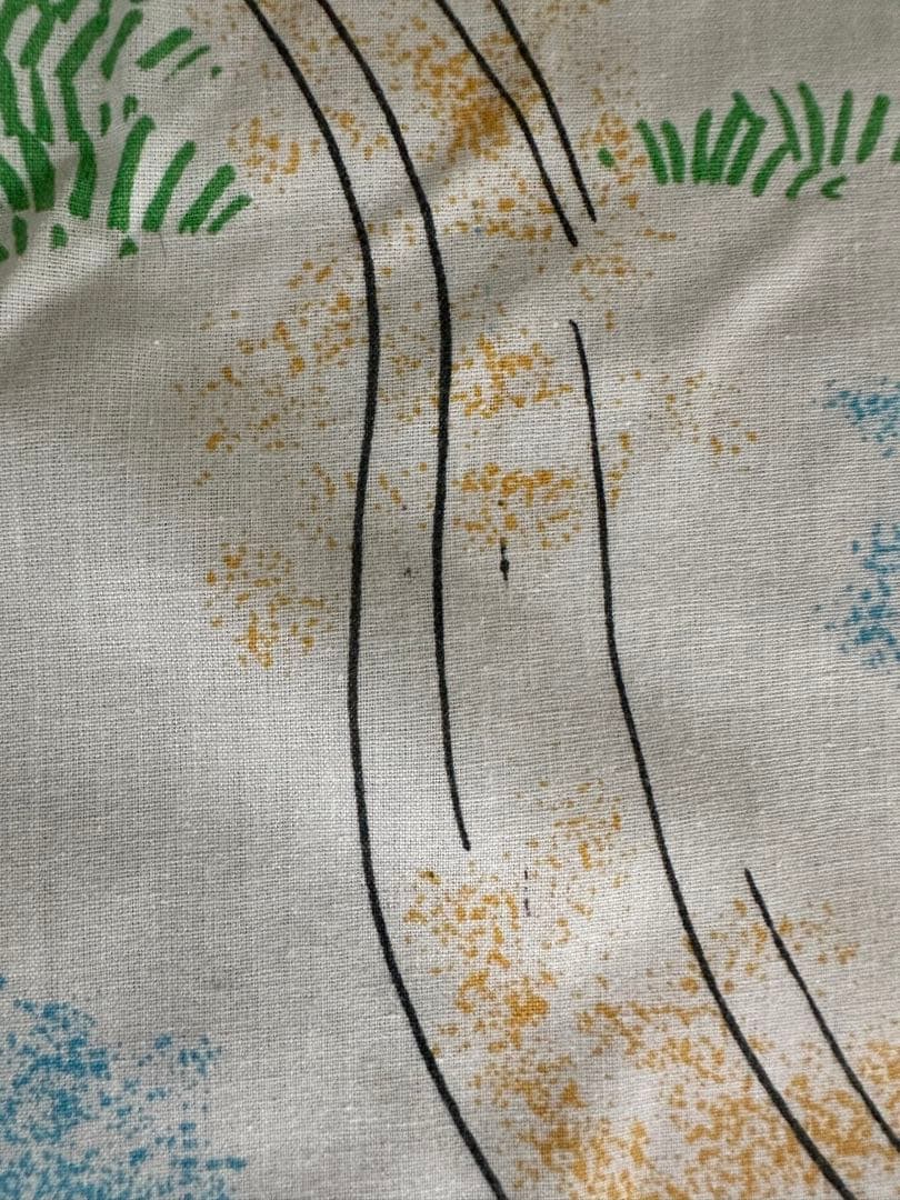 アニマル動物柄ヴィンテージ  シーツ　ムチャチャkeikiiiブーフーウー古着