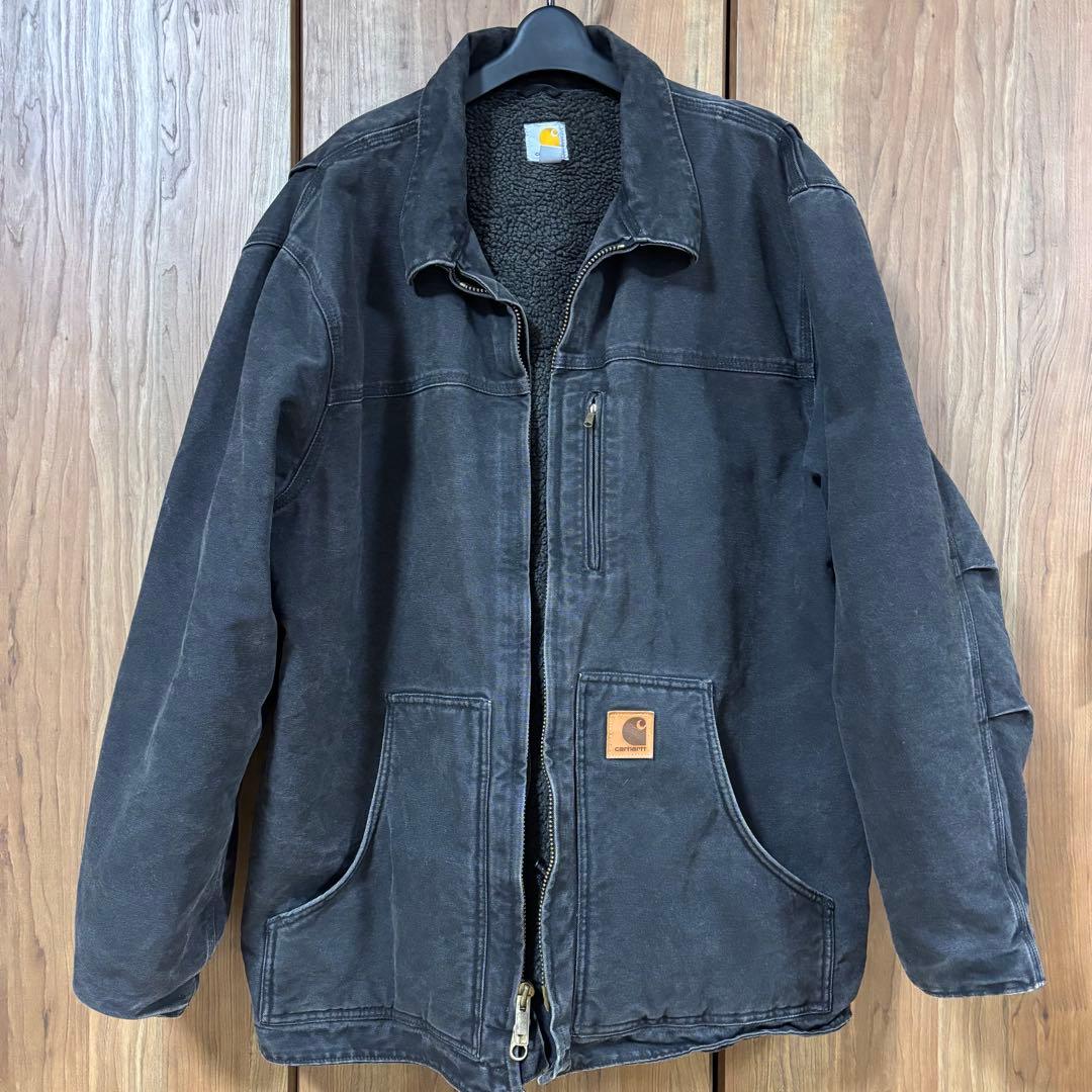 【極暖】カーハート リッジコート XL 黒 ダック地 ボア シエルパライニング