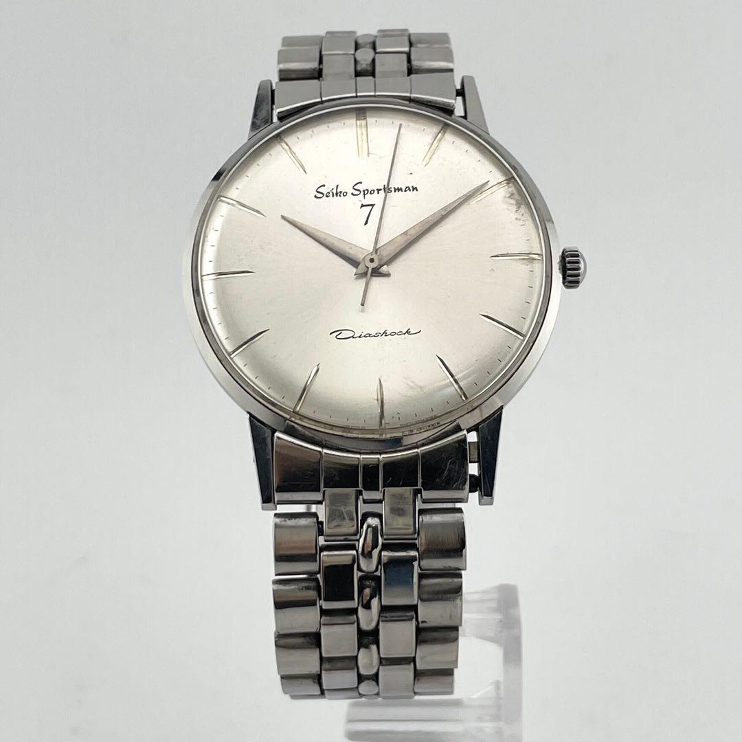 SEIKO セイコー　スポーツマン7 腕時計　シルバー　　　ヴィンテージ　メンズ