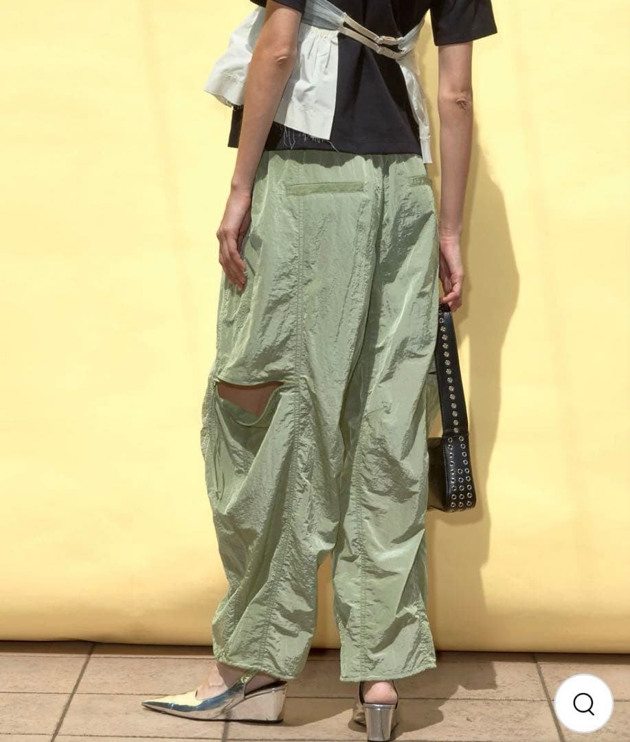 メゾンスペシャル　Side Zipper Parachute Pants 38