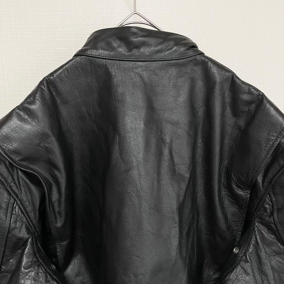 ホーンワークス 本革 シングルライダース ブラック アメカジ