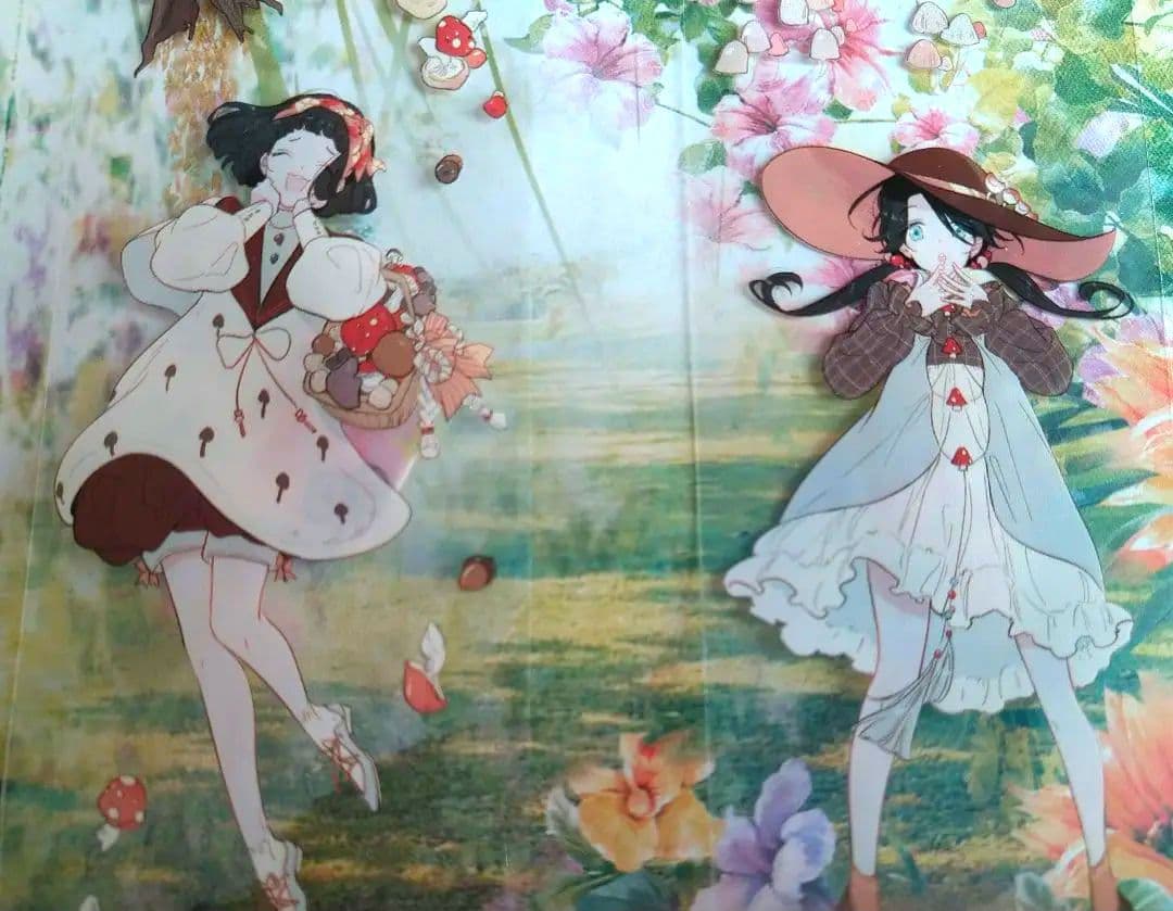 J11＃小菇娘(PET)Komos空物館 切り売り海外人物マステ女の子