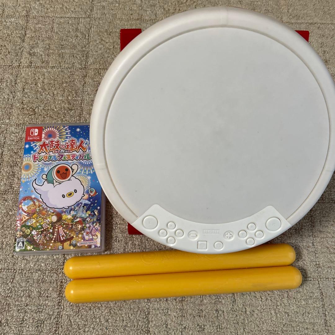 Switch 太鼓の達人 ドンダフルフェスティバル　ソフト＋太鼓とバチ、説明書付