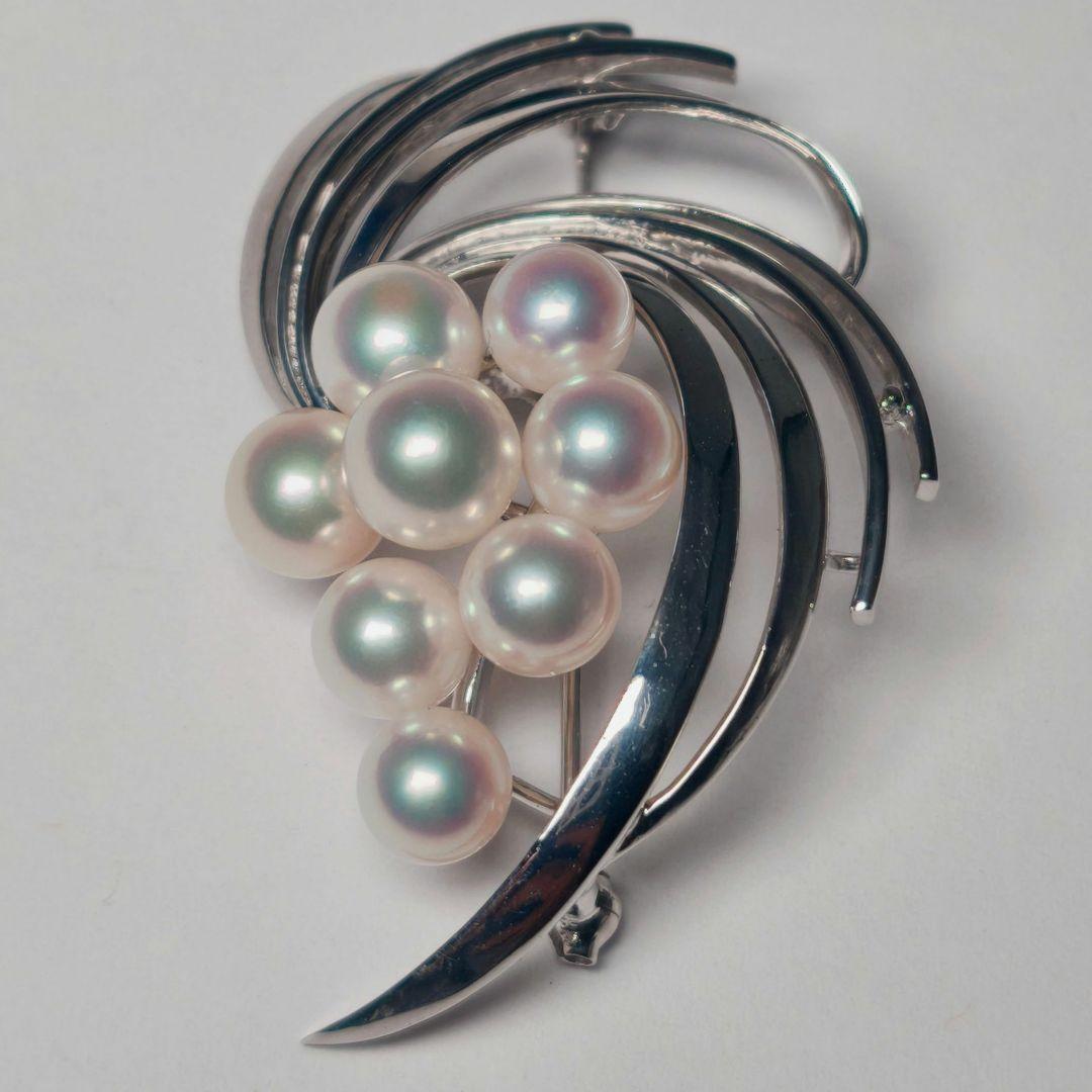 【極美品 最高級!!】ミキモト ブローチ パール フォーマル 8珠 皇室御用達