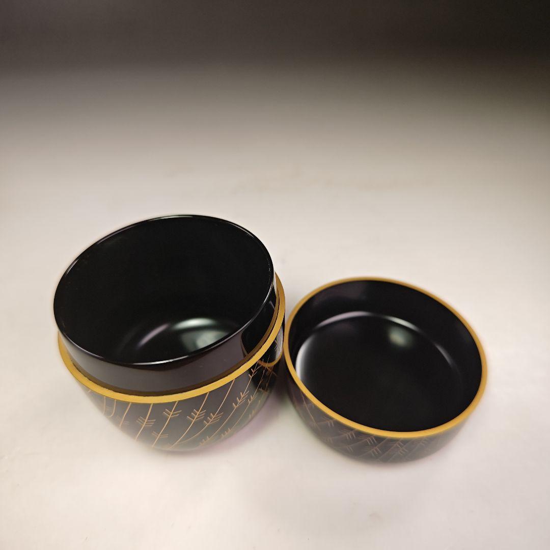 イ970 棗『若島丈久　宇内作』『芽張柳　棗　共箱』漆塗　蒔絵　茶道具