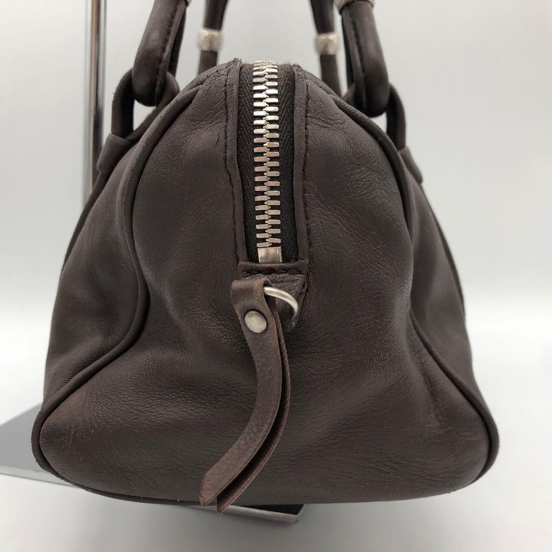 ボッテガヴェネタ　ミニボストンバッグ ダークブラウン イントレチャート