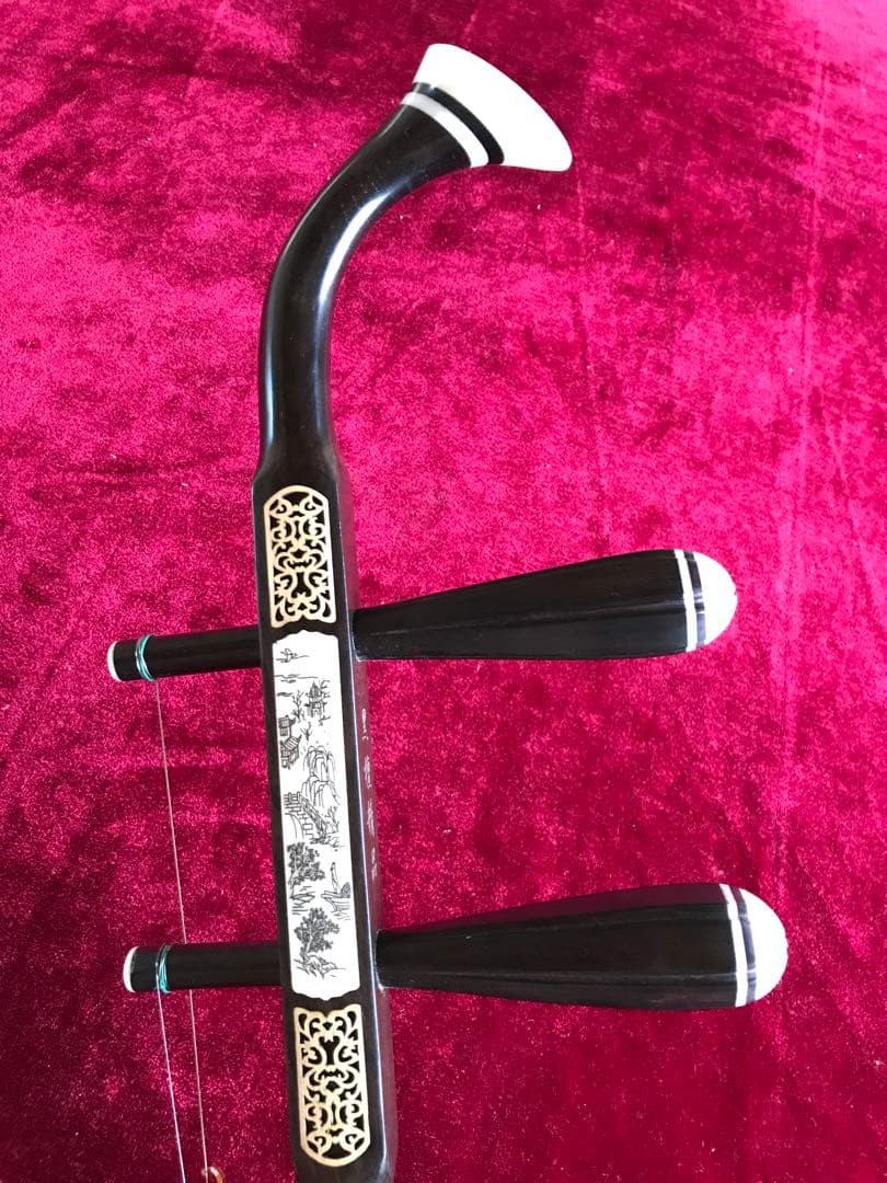 Sun専用.格安・二胡★上級黒檀★黄建洪製作★十年保証★二胡必需品セット