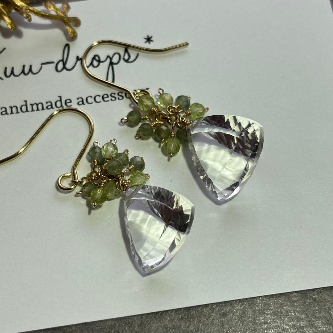 【専用です】14kgf✴︎クロムダイオプサイトブレスレット・水晶サファイアピアス