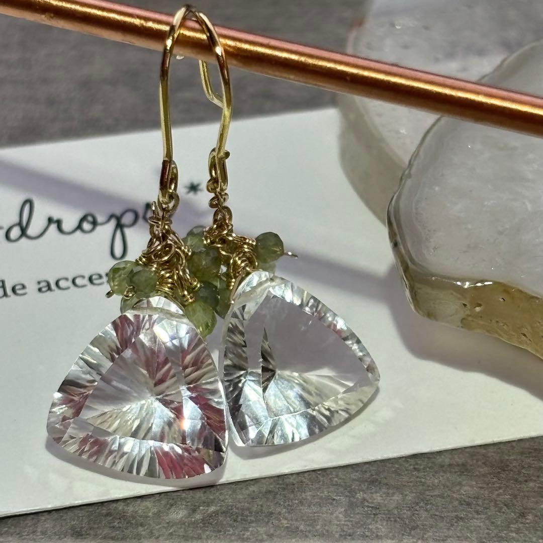 【専用です】14kgf✴︎クロムダイオプサイトブレスレット・水晶サファイアピアス