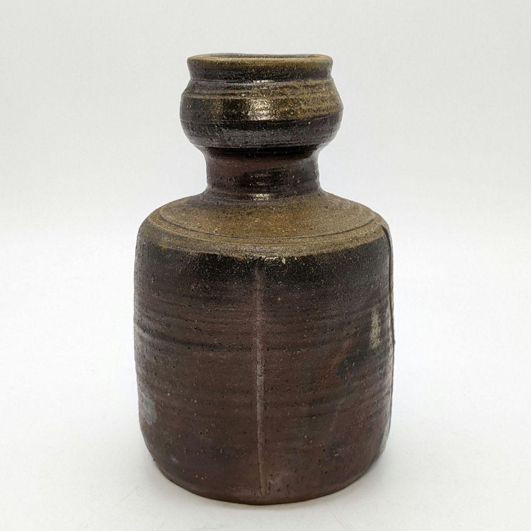 岡山県重要無形文化財 二代目藤原楽山 備前焼 花入 共箱 花器 花瓶 華道具