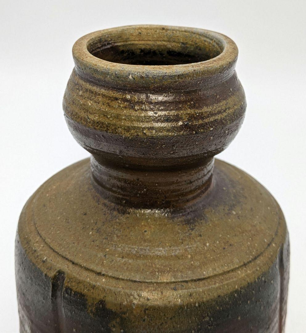 岡山県重要無形文化財 二代目藤原楽山 備前焼 花入 共箱 花器 花瓶 華道具