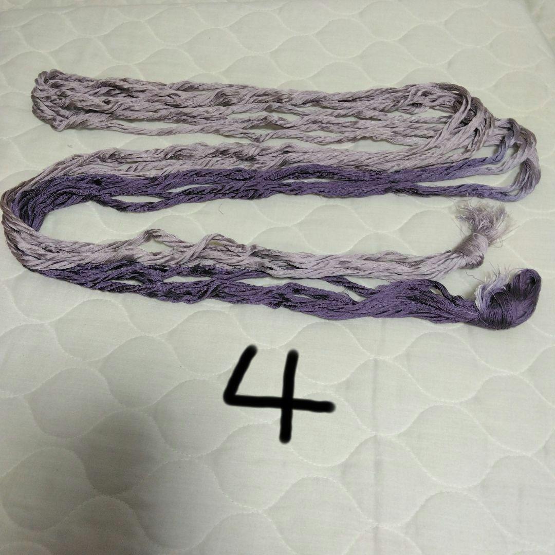 組紐製作用絹　変わり染め糸5個 ひよこ豆