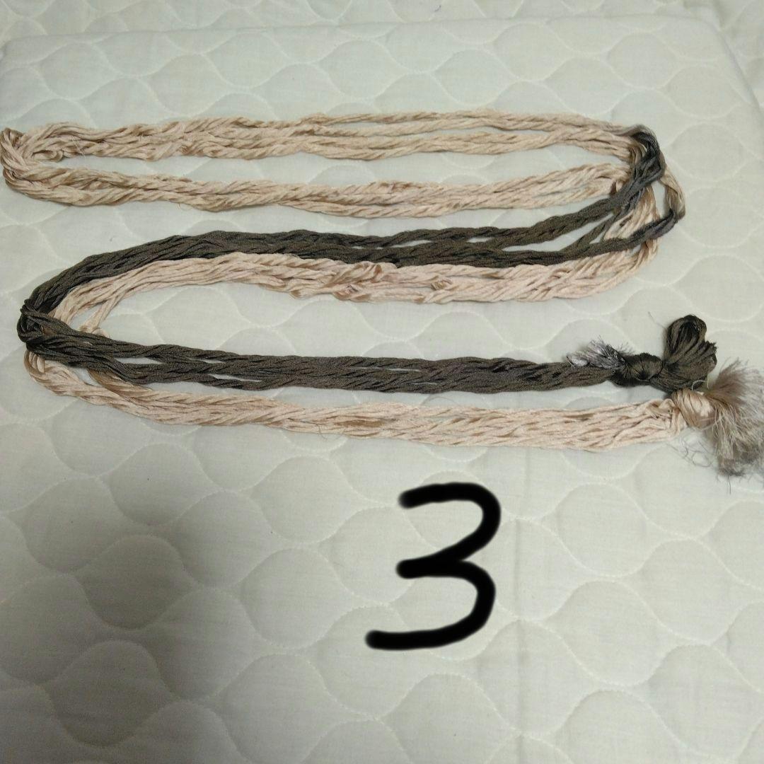 組紐製作用絹　変わり染め糸5個 ひよこ豆