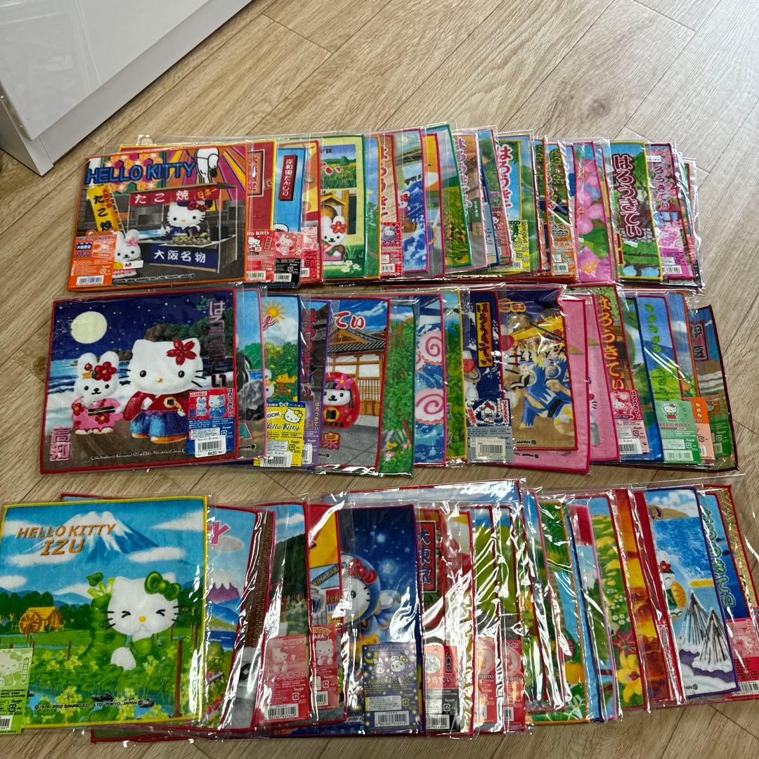 値下！早い者勝ち！ご当地キティ　プチタオル63枚セット