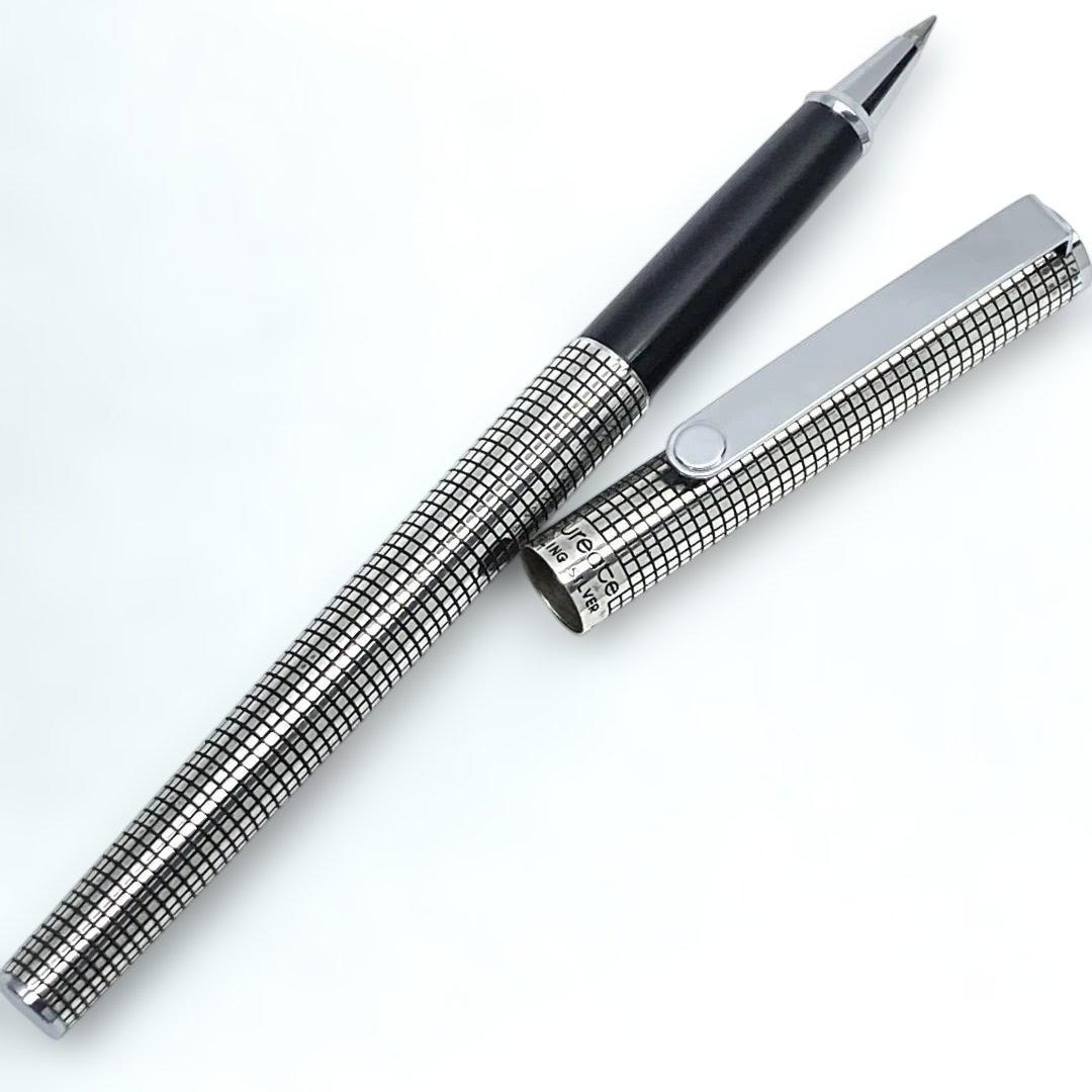 レア PILOT 銀無垢 ローリート ボールペン 格子柄 STERLING SV