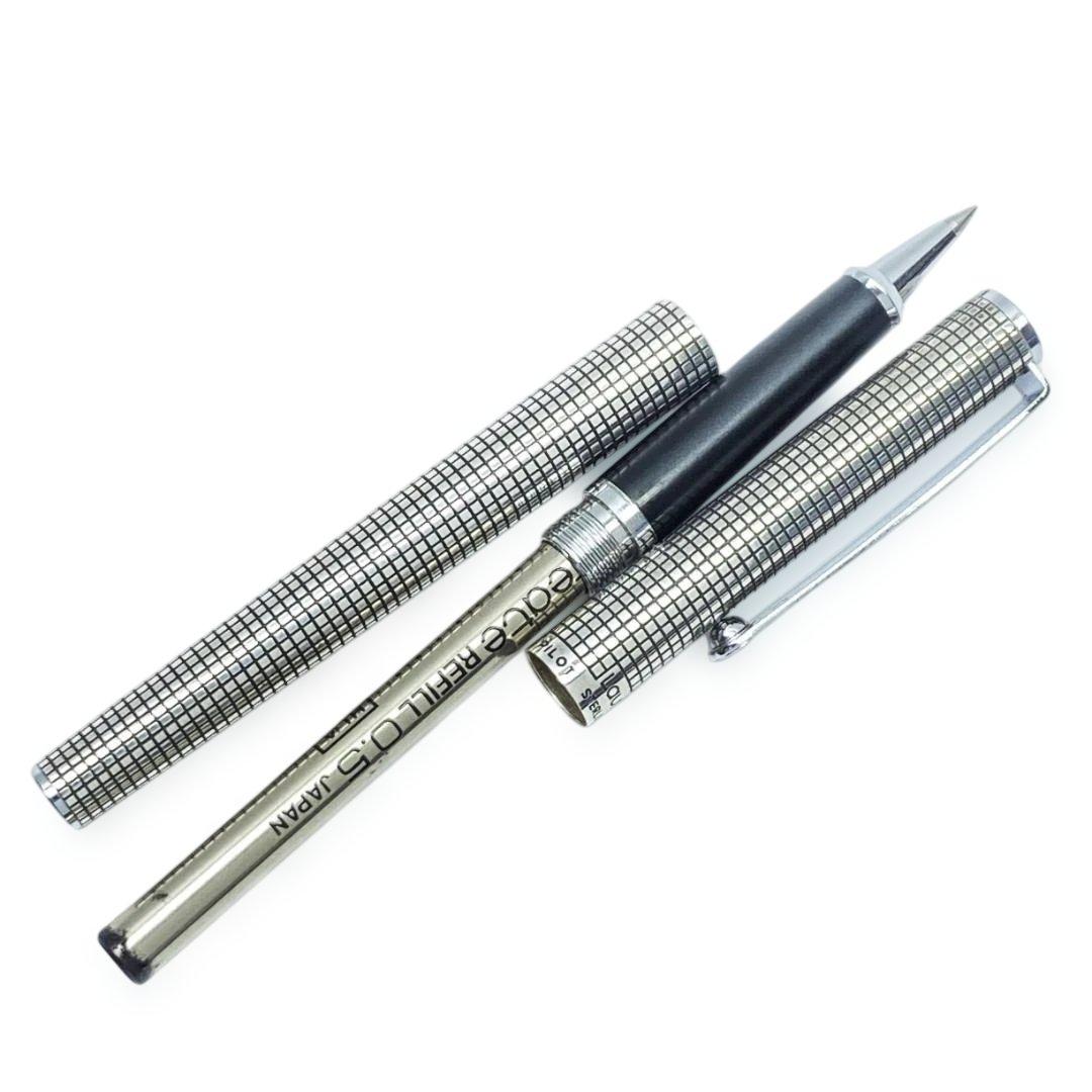 レア PILOT 銀無垢 ローリート ボールペン 格子柄 STERLING SV