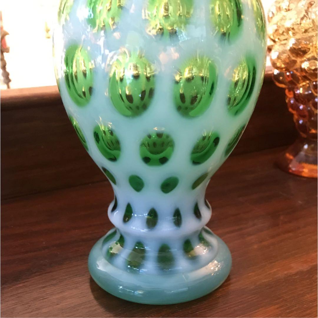 Antiqueフェントン40's～50's緑Fentonドットアンティーク