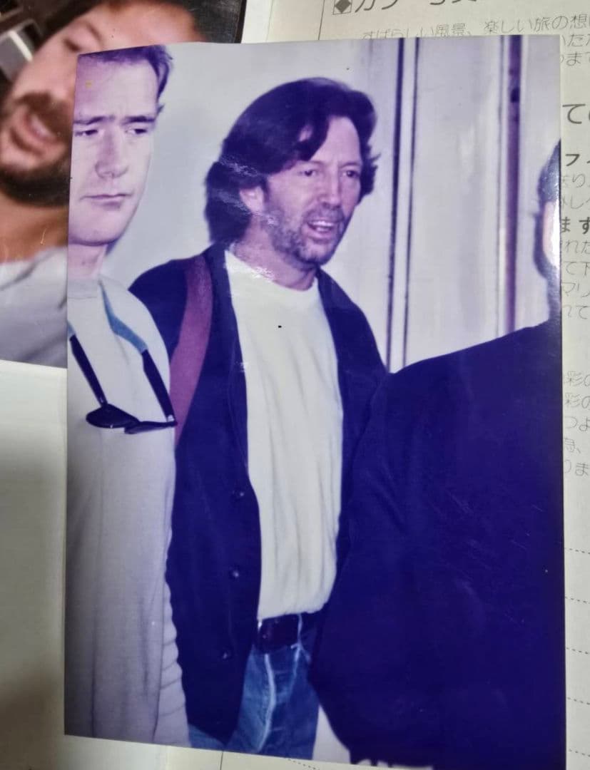 1995年来日公演　エリック・クラプトン　サイン入りレコード　写真付き