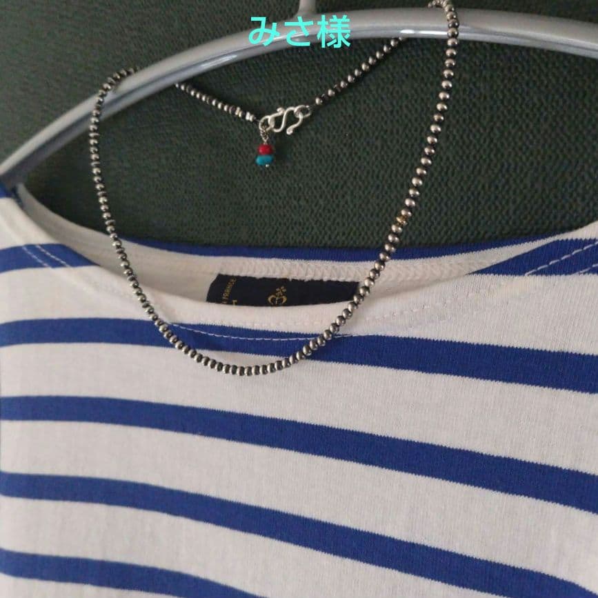 オーダー品 3ミリナバホパール+14金ビーズひとつのパターンネックレス