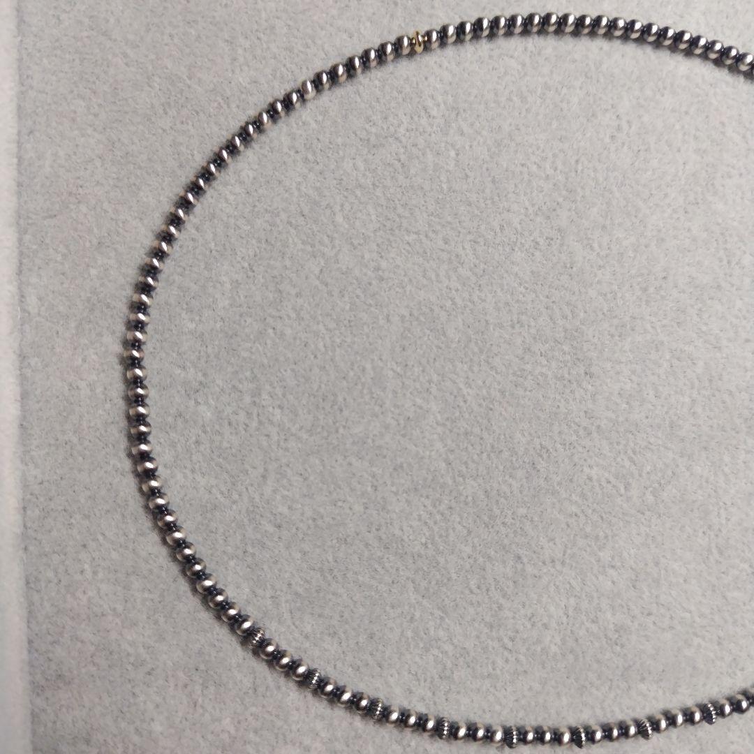 オーダー品 3ミリナバホパール+14金ビーズひとつのパターンネックレス