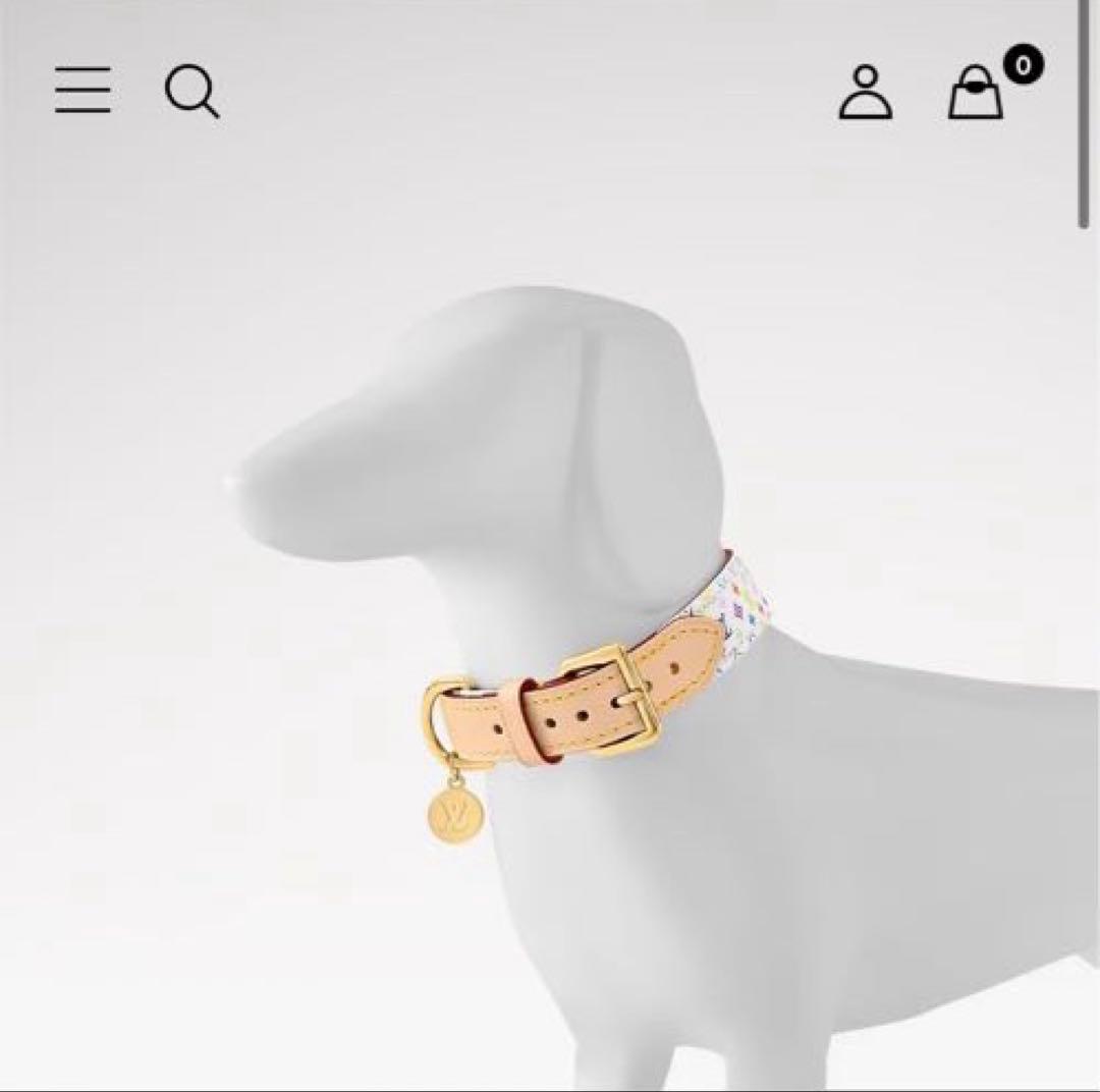 LOUIS VUITTON × MURAKAMI レザー犬用首輪