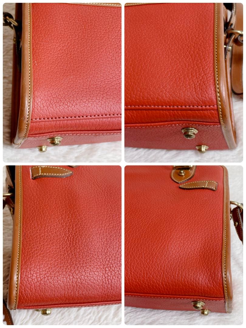 希少カラー 美品 DOONEY&BOURKE 2way レザー ハンドバッグ 赤