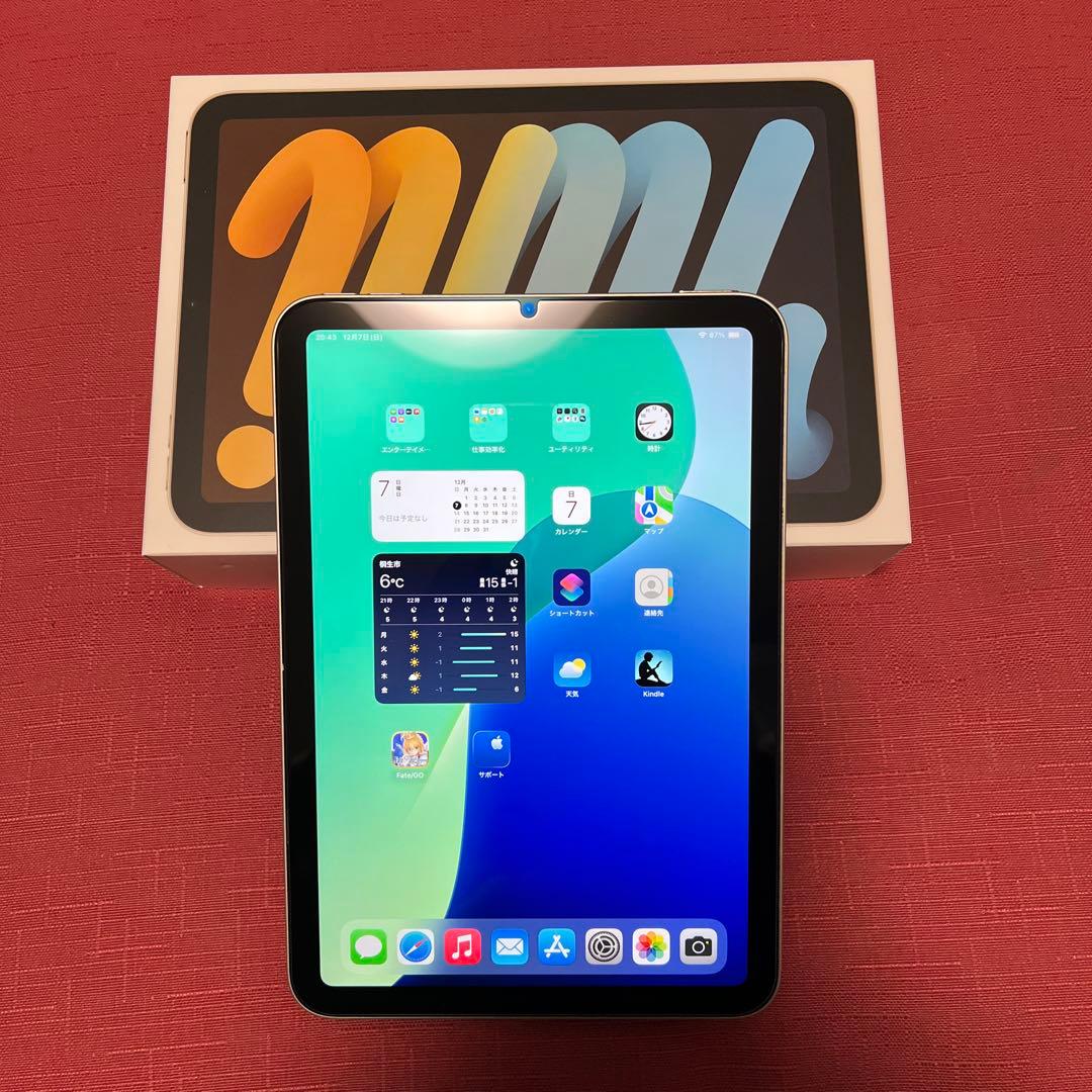 iPad mini(第6世代) 256GB Wi-Fiモデル スターライト