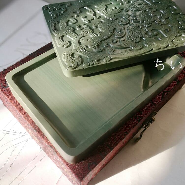 松花硯　天然石硯　書道用品