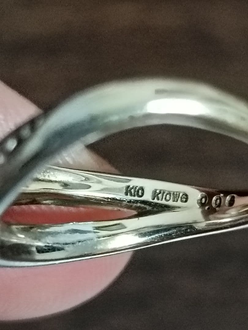 サボちゃん◇フェスタリア　淡水パールとダイヤモンドのピンキーリング