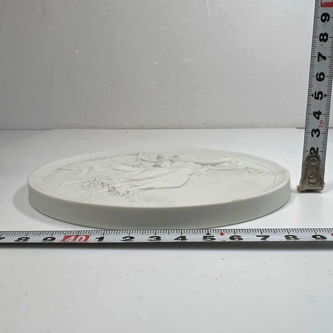 ロイヤルコペンハーゲンプラーク陶板画　天使　直径15㎝　箱付東T7-0601①