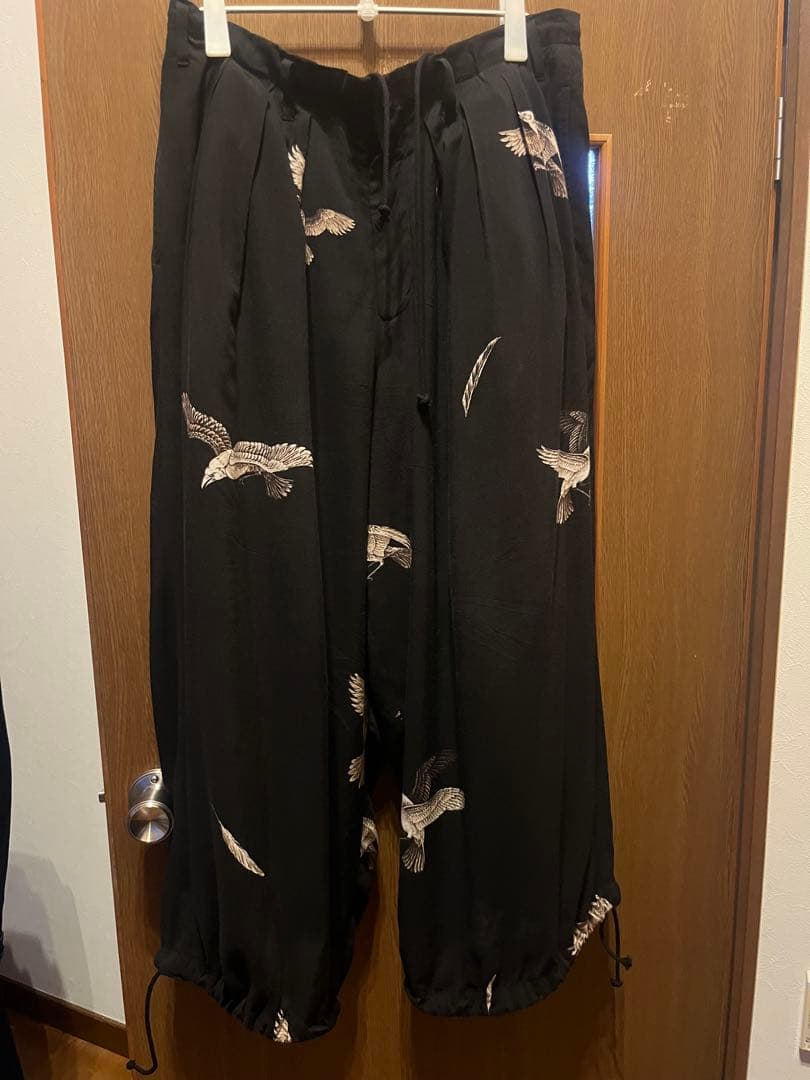 ヨウジヤマモトプールオム　Yohji Yamamoto レーヨン　カラスバルーン